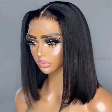 13*4 bob lace wig Brazilian hair 180% Density