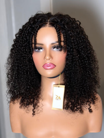 4x4 Transparent Lace Finger Curly Wear Go Glueless Wig – 180% Density
